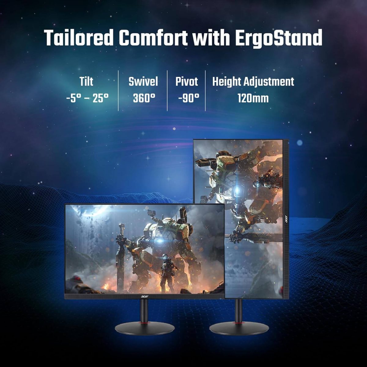 Acer Nitro XV272UV3 27-Inch 2K Monitor - Image 3