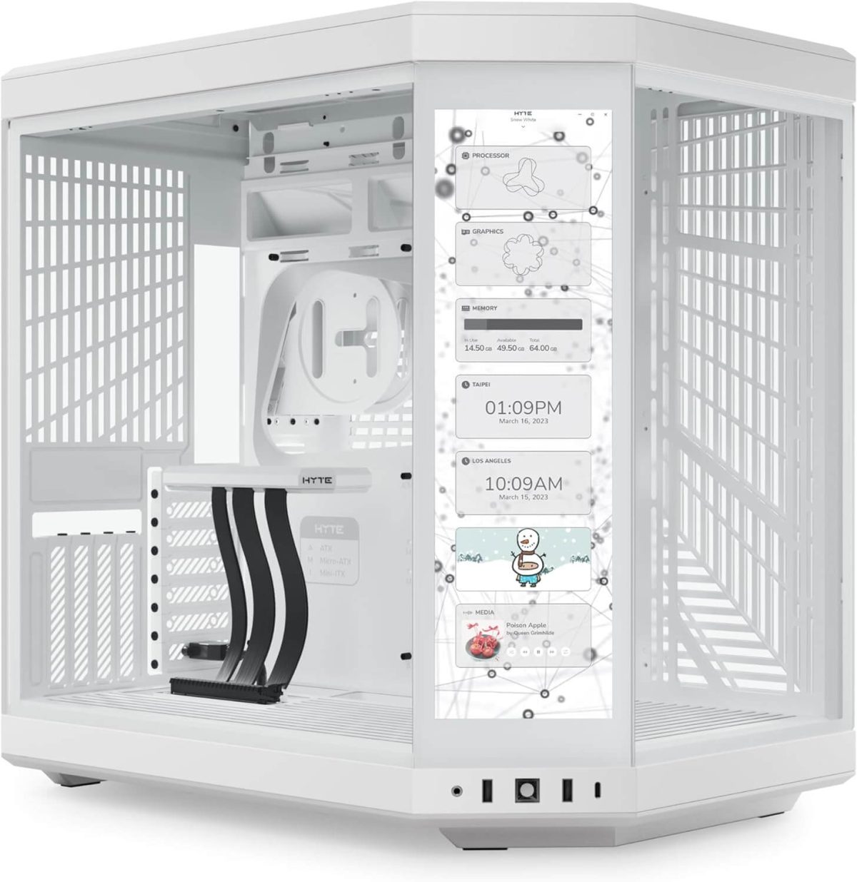 HYTE Y70 Touch Dual Chamber with 4K LCD Touchscreen - Image 2