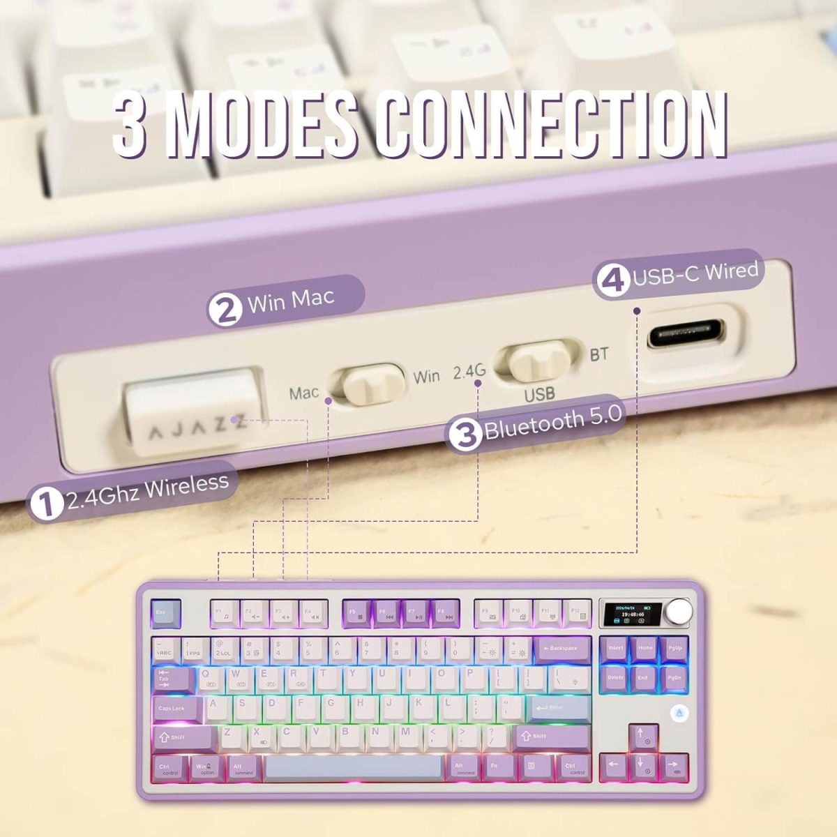 Ajazz AK870 (Hyacinth Switch) Keyboard - Image 2