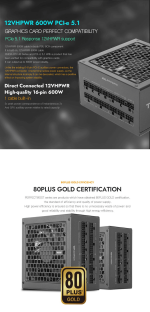 PMT 850W Gold Full Modular Power Supply - Image 3