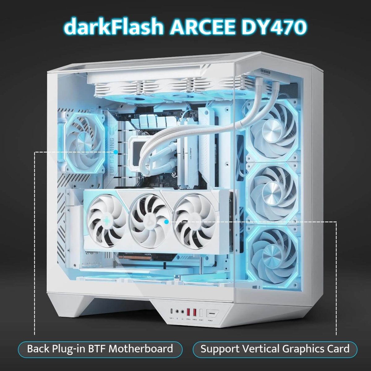 DarkFlash DY470 ATX PC Case - Image 5