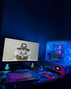 Acegeek Echo Pro White Case with Screen & 750W Gold PSU - Image 2