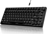AK820 Red switch white backlit-black