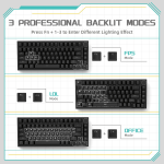 AK820 Red switch white backlit-black - Image 2
