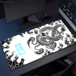 Japanese Dragon Black & White Mousepad - Image 2