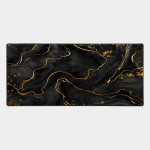Black and Gold Marble Mousepad