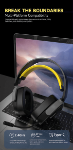 Ajazz AHM09 MAX Tri-mode Headphone - Image 5