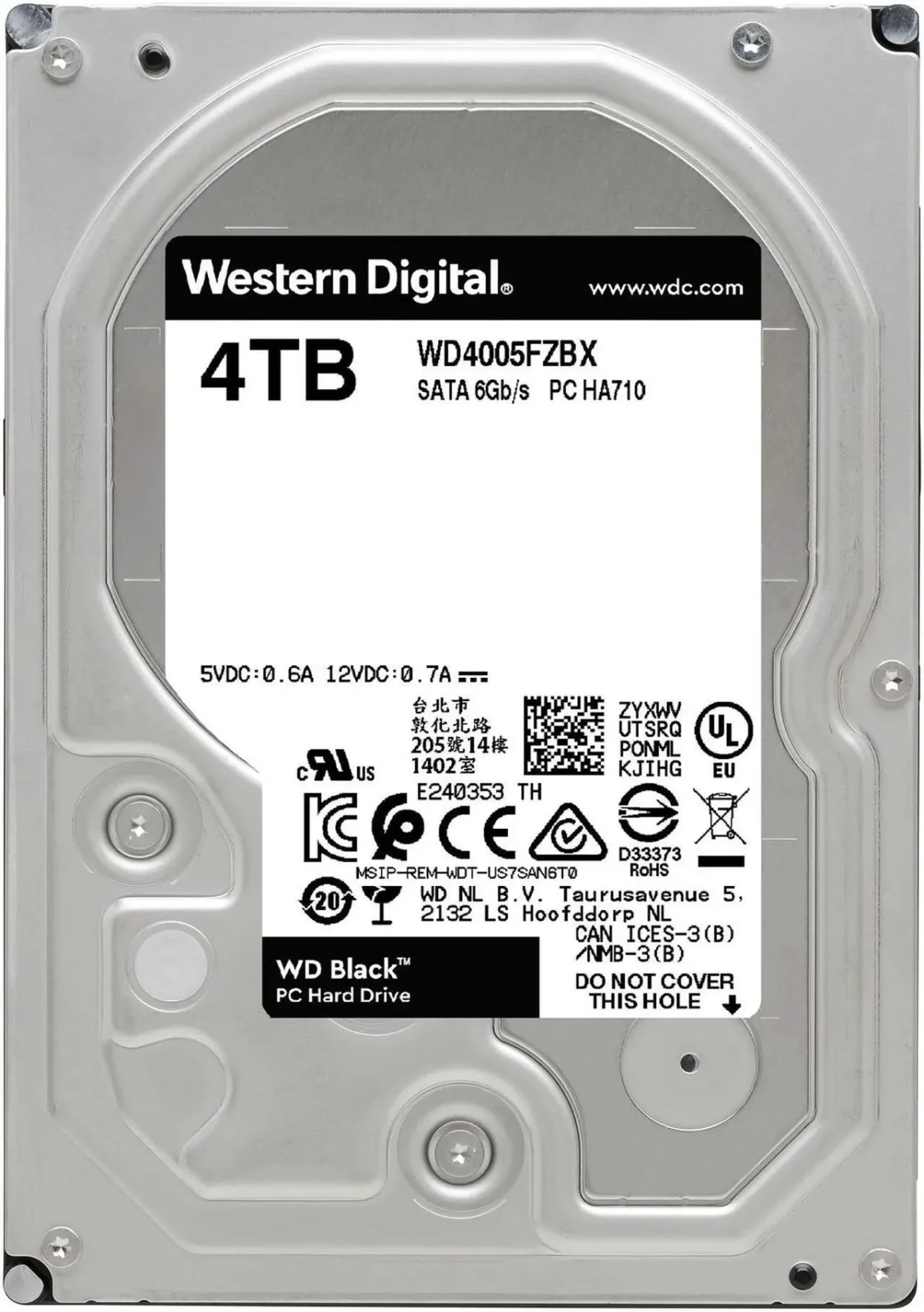 WD Black 4TB Performance Desktop Hard Disk Drive - 7200 RPM SATA 6Gb/s 256MB Cache 3.5 Inch - Image 3