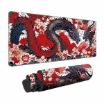 Red Flower Dragon Mousepad