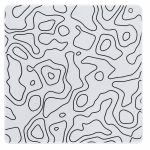White Topographic Small Mousepad