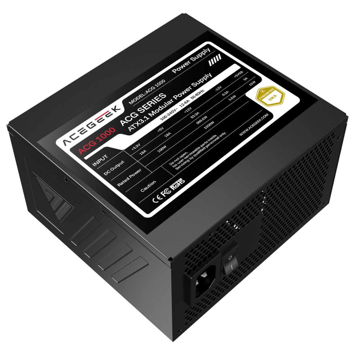 Acegeek ACG1000W Cybenetics Gold Power Supply - Image 9