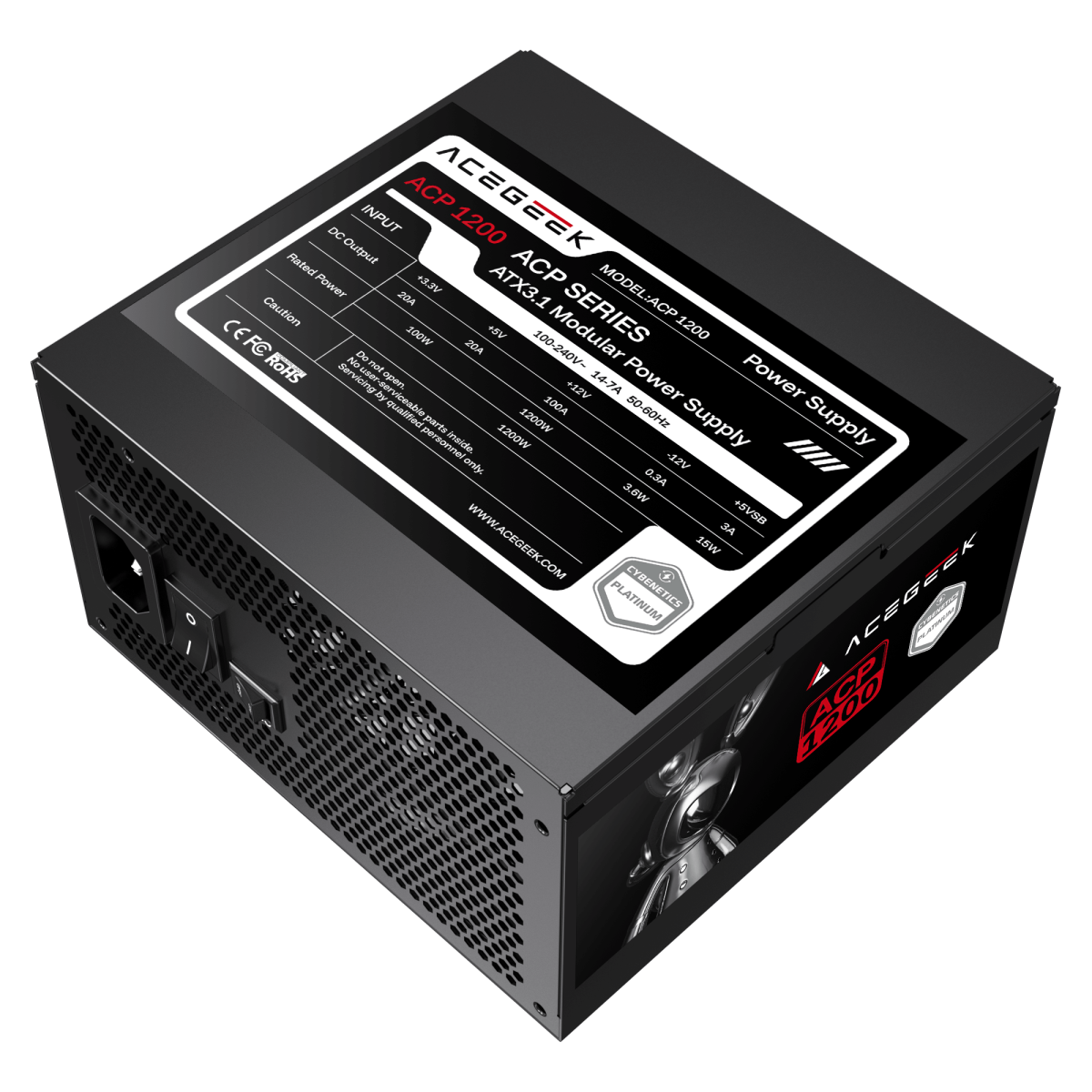 Acegeek ACP1200W Cybenetics Platinum Power Supply - Image 11