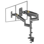 NB North Bayou H180-FP Dual Monitor Mount with Laptop Tray - Image 2