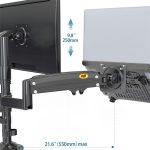 NB North Bayou H180-FP Dual Monitor Mount with Laptop Tray - Image 5