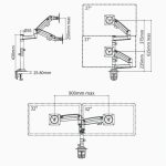 NB North Bayou H180-FP Dual Monitor Mount with Laptop Tray - Image 6