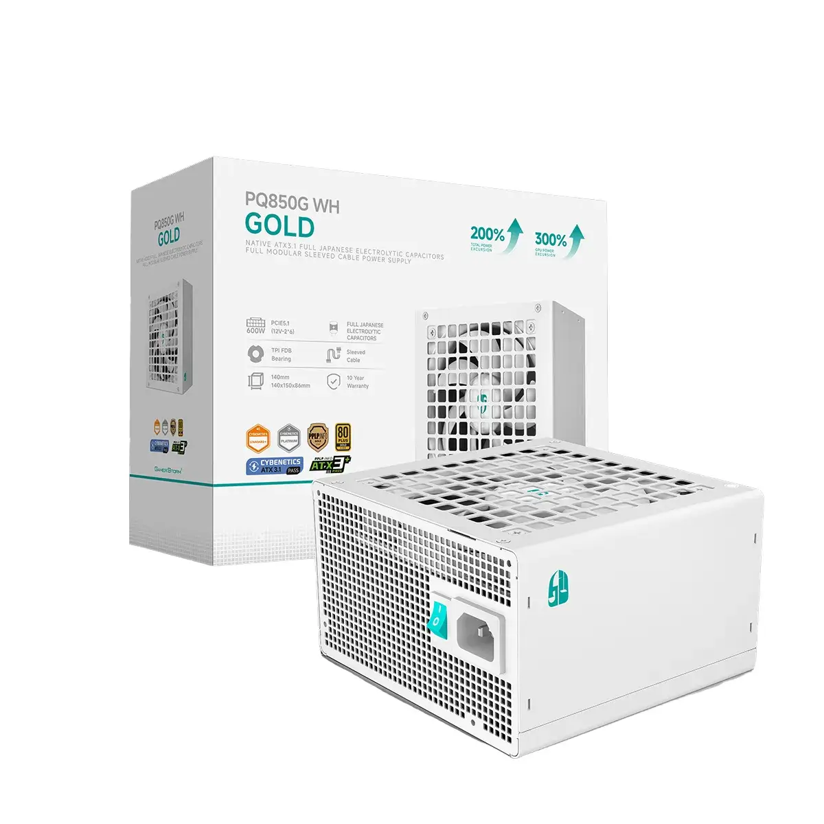 DeepCool PQ850G White 850W 80 Plus Gold Fully Modular Power Supply in Nepal - Image 1