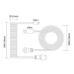 Braided Coiled Keyboard Cable - Image 7